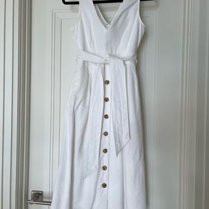 GAP white linen dress